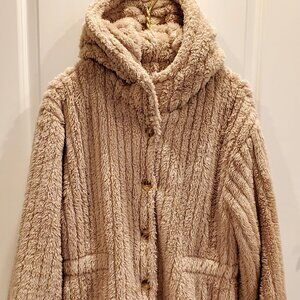 Women's Winter Teddy Bear Coat Hooded Sherpa Warm Jacket Coat
